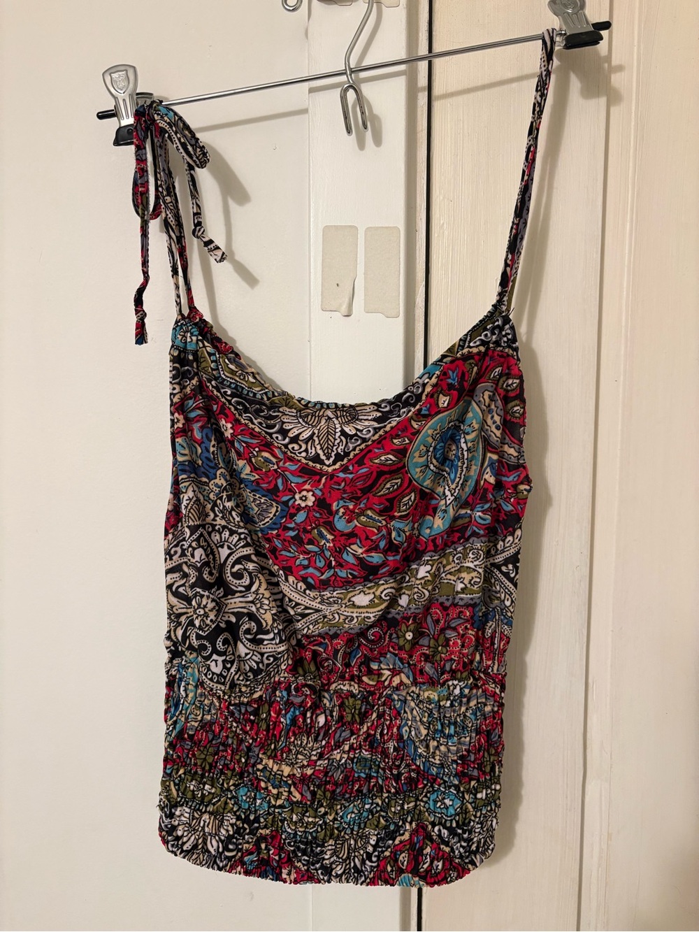 It Was a Skirt, Now it’s a Shirt!! Upcycled Paisley Crop Top!!